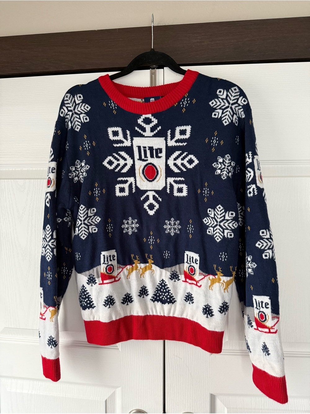 Miller Lite Ugly Christmas Sweater Men’s Size Medium